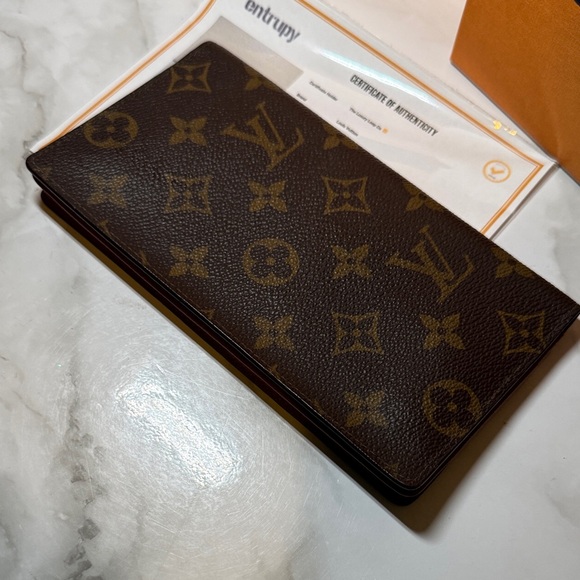 Authentic Louis Vuitton Brown Monogram Long Bifold Wallet with COA, Box & Bag - Picture 3 of 17